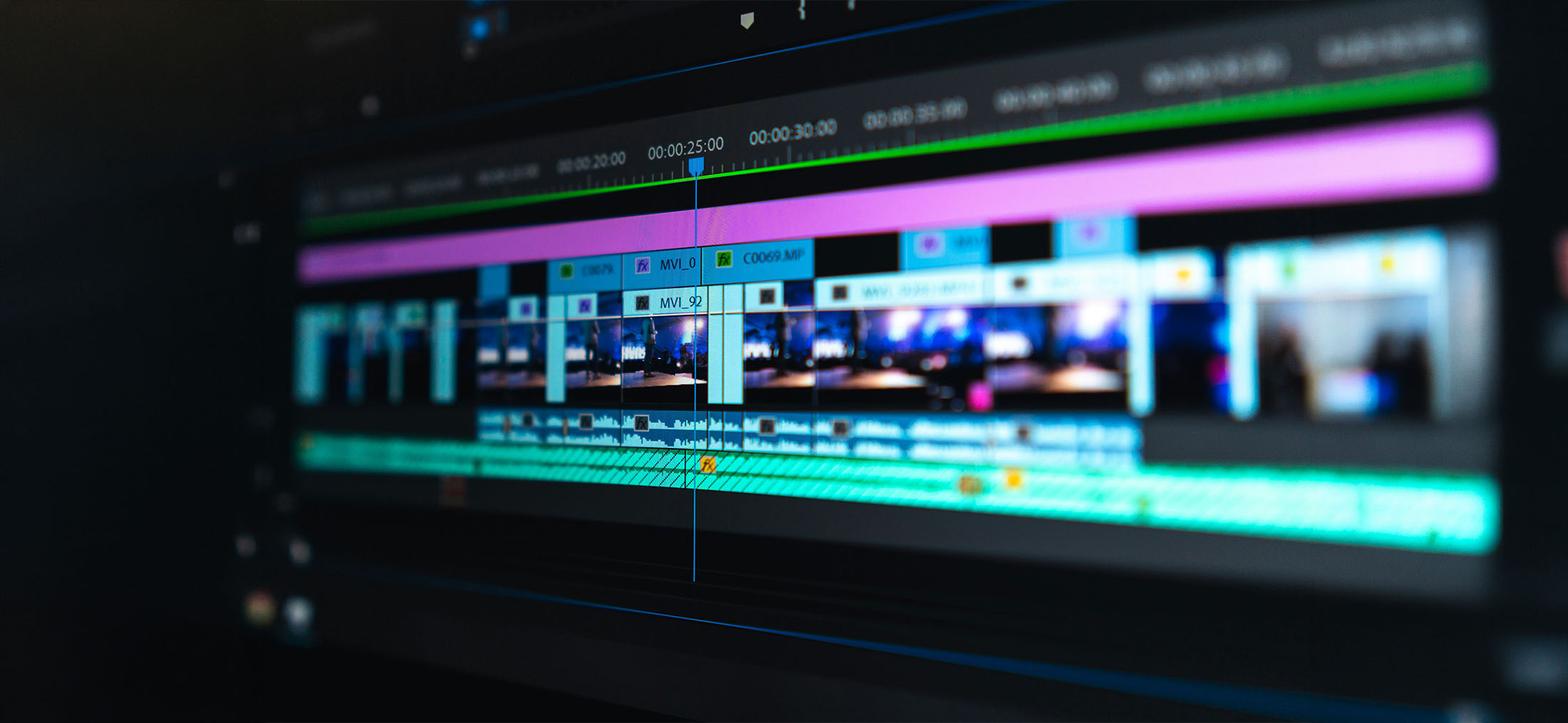 Timeline de montage vidéo sur Adobe Premiere Pro