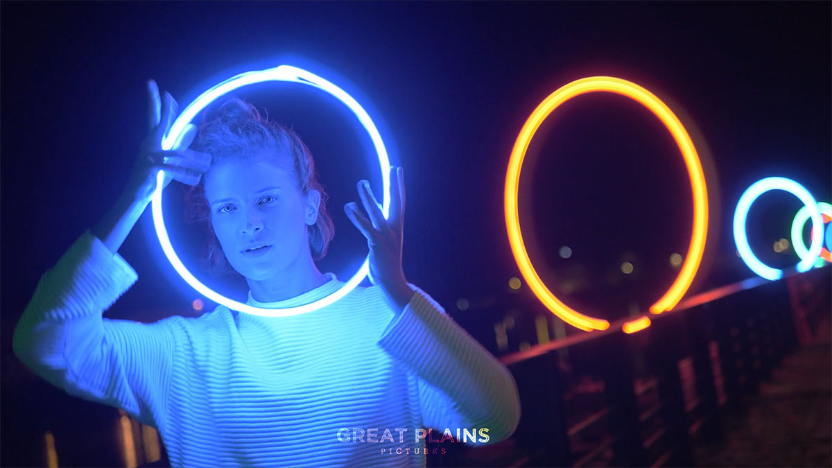 Les anneaux de Buren de nuit à Nantes - Great Plains Productions